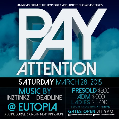 Pay Attention March 28 2015 Flyer (Front)