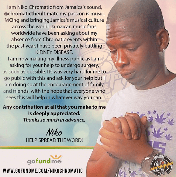 Niko, NikoChromatic, GoFundMe, Jamaica, ChromaticLive, Chromatic, Chromatic The Ultimate
