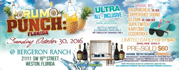 Rum Punch, Rum Punch Florida, Jamaica, Florida, 13thStreetPromotions, DJ Scribz, The Scribz