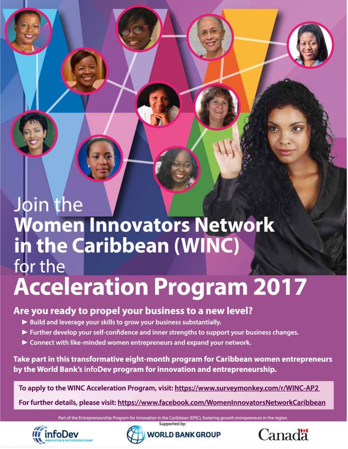 Jamaica, Entrepreneurship, PR, Press Release, WINC, Women Innovators Network, Blog, 13thStreetPromotions, WINC Acceleration Program 2017, CGR Jamaica, Women Entrepreneurs, Caribbean,