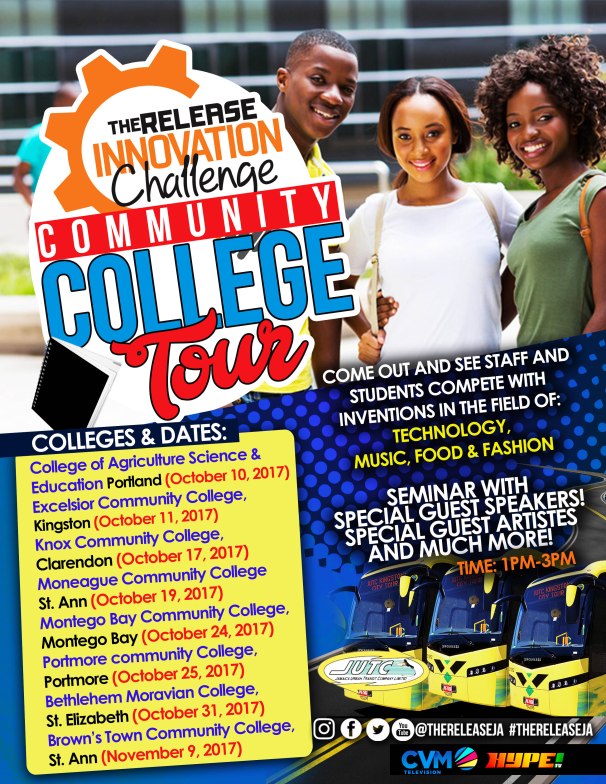 Jamaica, Music, Education, Entertainment, The Release, TheReleaseJA, Community College, Community College Tour, Tour, PR, Press Release, The Release Innovation Challenge Community College Tour, The Release Innovation Challenge, Prodigal Son, Yanique Curvy Diva, QQ, Pamputtae, Jah Son, Posh Morris, Lanz, JUTC, 13thStreetPromo, 13thStreetPromotions, Blog, Talisa Taylor,