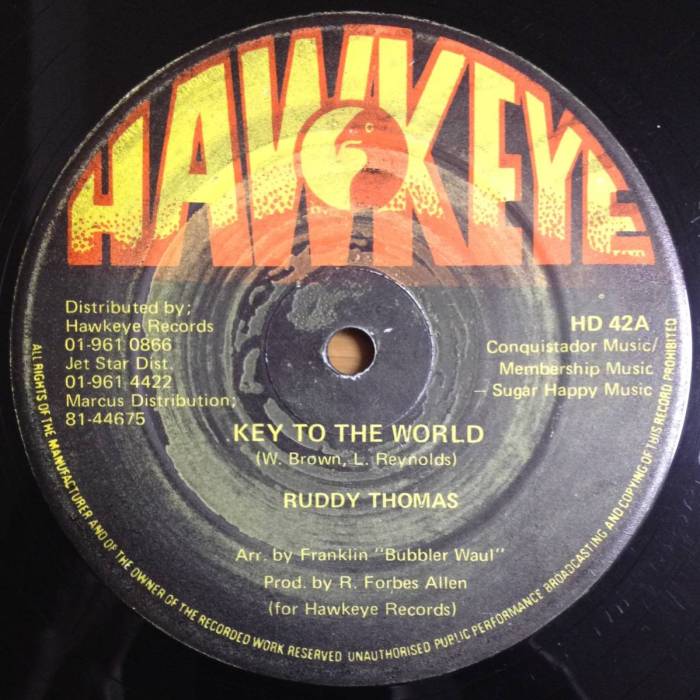 Jamaica, UK, Reggae, Soul, R&B, Music, Singer, Blog, 13thStreetPromotions, 13thStreetPromo, Ruddy Thomas, Hawkeye, Caribbean, Oldies, Oldies Sunday, Old School, 1982, Love Song