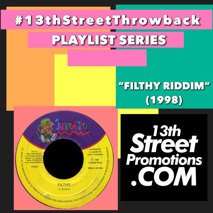 Jamaica, Dancehall, Music, Blog, 13thStreetPromo, 13thStreetPromotions, Filthy Riddim, 1998, Danny Brownie, Danny Browne, Nicki Minaj, @NickiMinaj, Caribbean, General Degree, Buccaneer, Lady G, Mr. Vegas, Dancehall, Music, Playlist, Spotify Playlist, Music Playlist, Riddim, Mainstreet Records, Mainstreet Music, Producer, Spragga Benz,