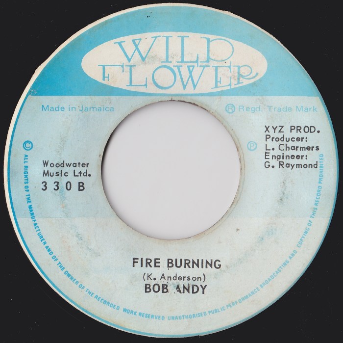 Bob Andy - Fire Burning Jamaica Reggae Music Blog Oldies Sunday Wild Flower Marcia Griffiths Caribbean Old School Music 1974