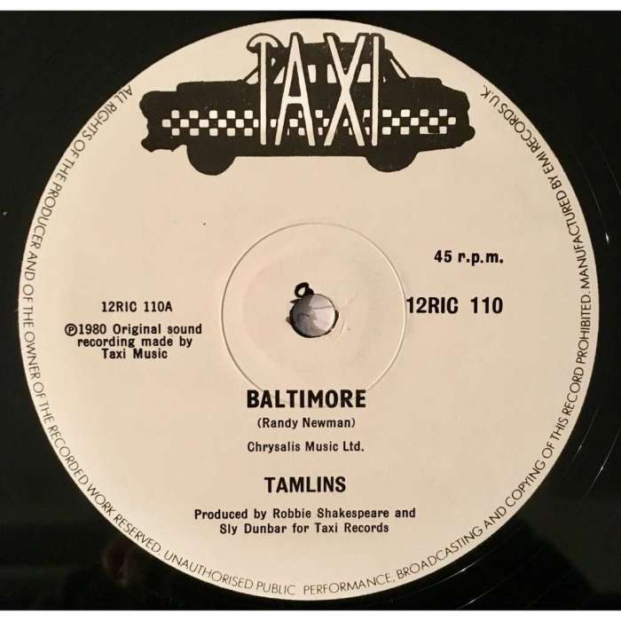 The Tamlins Baltimore Randy Newman Nina Simone Reggae Music Blog 13thStreetPromotions 13thStreetPromo Oldies Sunday Old School 1979 1980 Sly & Robbie Taxi Records Cover Song Caribbean Retro Oldies