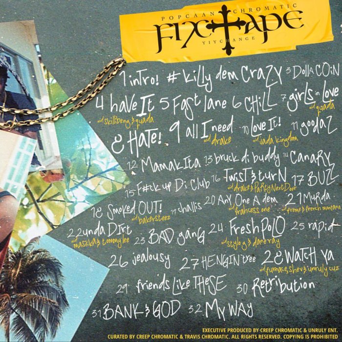Popcaan x Chromatic Yiy Change Fixtape Unruly Ent Kadeem Montgomery Caribbean Film Shattah 13thStreetPromo 13thStreetPromotions Dancehall Mixtape OVO Sound Creep Chromatic Travis Chromatic Caribbean Drake Jada Kingdom Masicka