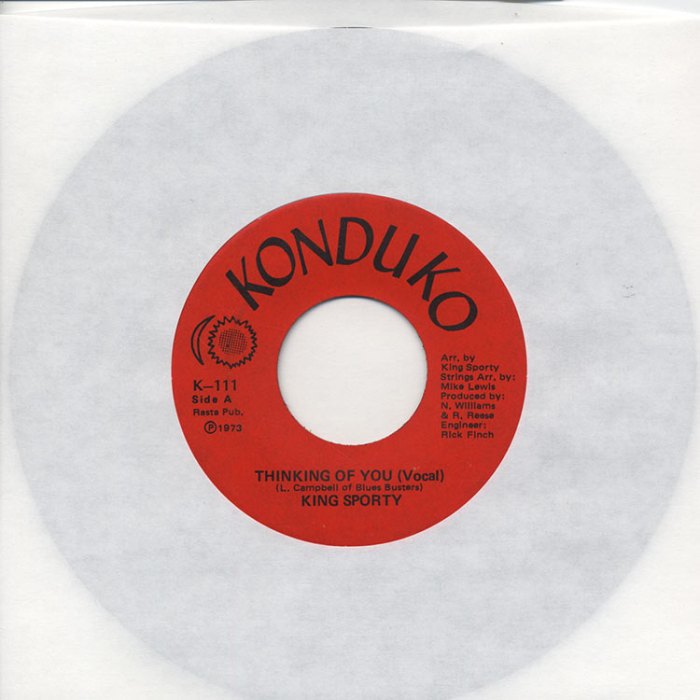 Jamaica Miami King Sporty Thinking Of You Funk Soul Reggae 13thStreetPromotions 13thStreetPromo 1973 Caribbean Oldies Old School Music Retro