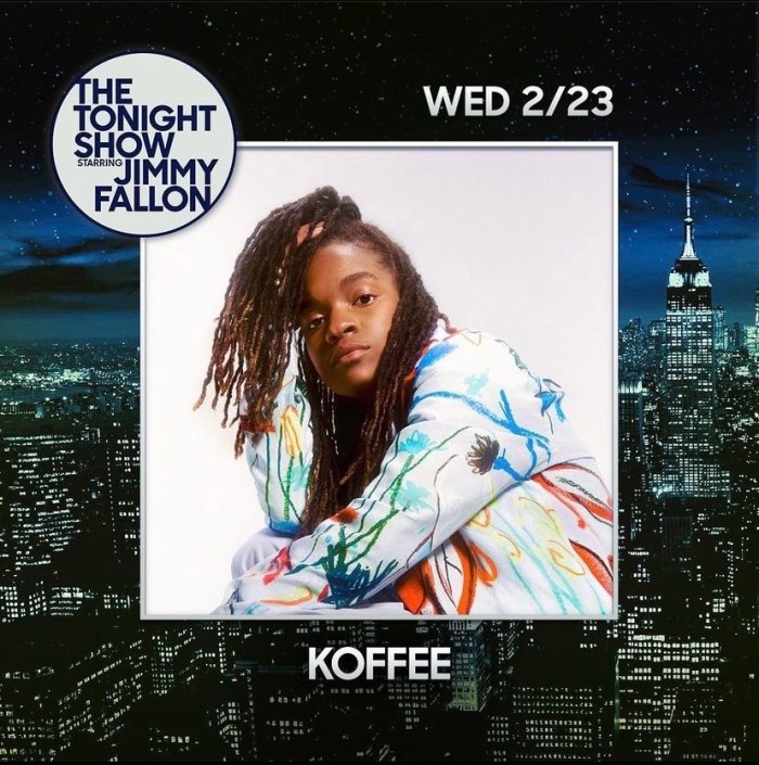 Koffee performs "Pull Up" on The Tonight Show starring Jimmy Fallon on 13thStreetPromotions.com #Jamaica #Koffee #JimmyFallon #Dancehall #Music #FallonTonight