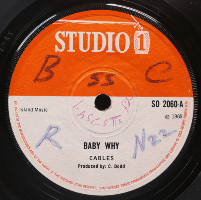 The Cables "Baby Why" on 13thStreetPromotions.com #Jamaica #Music #Reggae #TheCables #StudioOne #CoxsoneDodd #1968 #Caribbean