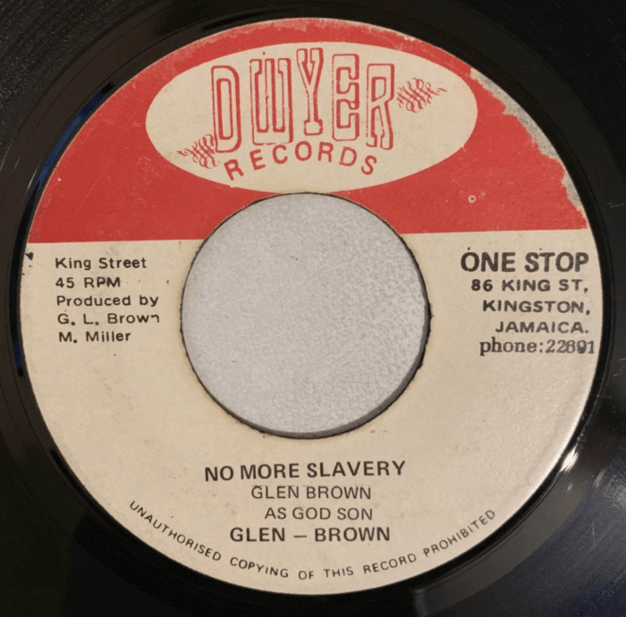Glen Brown "No More Slavery" on 13thStreetPromotions.com #Jamaica #Reggae #Dub #Music #13thStreetPromotions #GlenBrown #EmancipationDay #Emancipation #NoMoreSlavery #GlenBrown #Caribbean #Melodica #August1