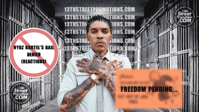 Vybz Kartel Denied Bail on 13thStreetPromotions.com #Jamaica #Dancehall #Music #13thStreetPromotions #VybzKartel #AdidjaPalmer #ShawnStorm #WorldBoss #Caribbean #Gaza #VybzKartelIsNotFree