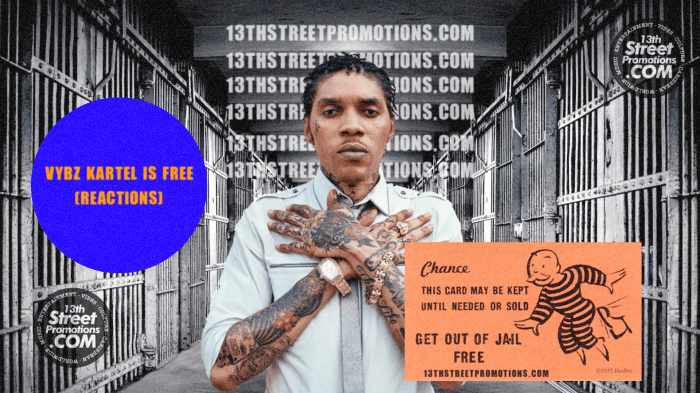 Vybz Kartel Is Free on 13thStreetPromotions.com #Jamaica #Dancehall #Music #13thStreetPromotions #VybzKartel #AdidjaPalmer #ShawnStorm #WorldBoss #Caribbean #Gaza #VybzKartelIsFree #ShawnStorm #AndreStJohn #KahiraJones