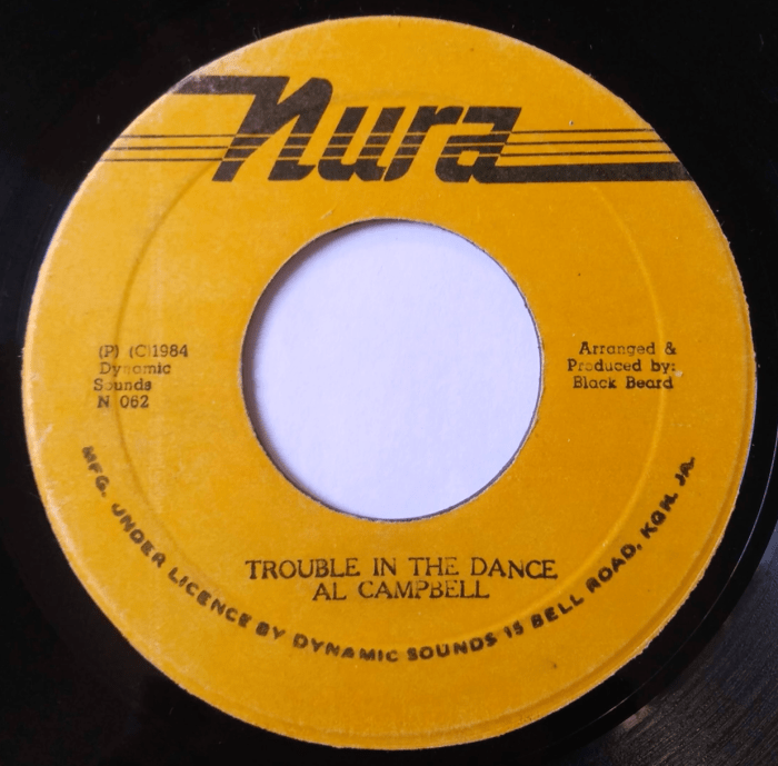 Al Campbell "Trouble In The Dance" (1984) on 13thStreetPromotions.com #Jamaica #Dancehall #Music #13thStreetPromotions #AlCampbell #TroubleInTheDance #Nura #BlackBeard #FrankiePaul #WorriesInTheDance #1984 #OldiesSunday #Oldies #OldSchool #Riddim #RodguelSinclair #Caribbean