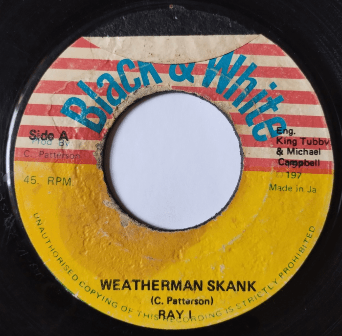 Ray I "Weatherman Skank" on 13thStreetPromotions.com #Jamaica #Dancehall #Music 13thStreetPromotions #RayI #1977 #WeathermanSkank #HurricaneMelissa #CarltonPatterson #BlackandWhite #Oldies #OldiesSunday #OldSchool #Caribbean #WeathermanSkankRiddim