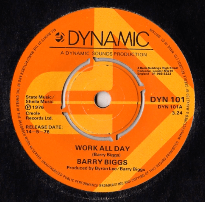Barry Biggs "Work All Day" on 13thStreetPromotions.com #Jamaica #Reggae #Music #13thStreetPromotions #BarryBiggs #WorkAllDay #ByronLee #DynamicSounds #1976 #Oldies #OldiesSunday #OldSchool #Throwback #Caribbean