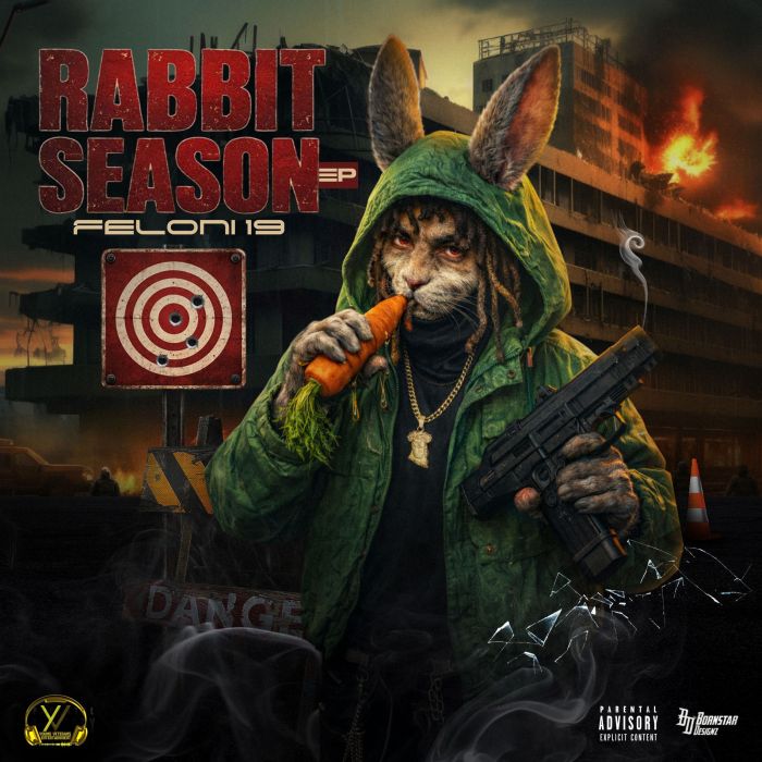 Feloni 19 "Rabbit Season" on 13thStreetPromotions.com #Jamaica #Dancehall #TrapDancehall #Music #13thStreetPromotions #Feloni19 #RabbitSeason #EP #Caribbean #Fowce #YVEntertainment #LonzoRecords #DJMac #Felony #LuwigeRecords